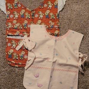 2 handmade baby bib bs smocks